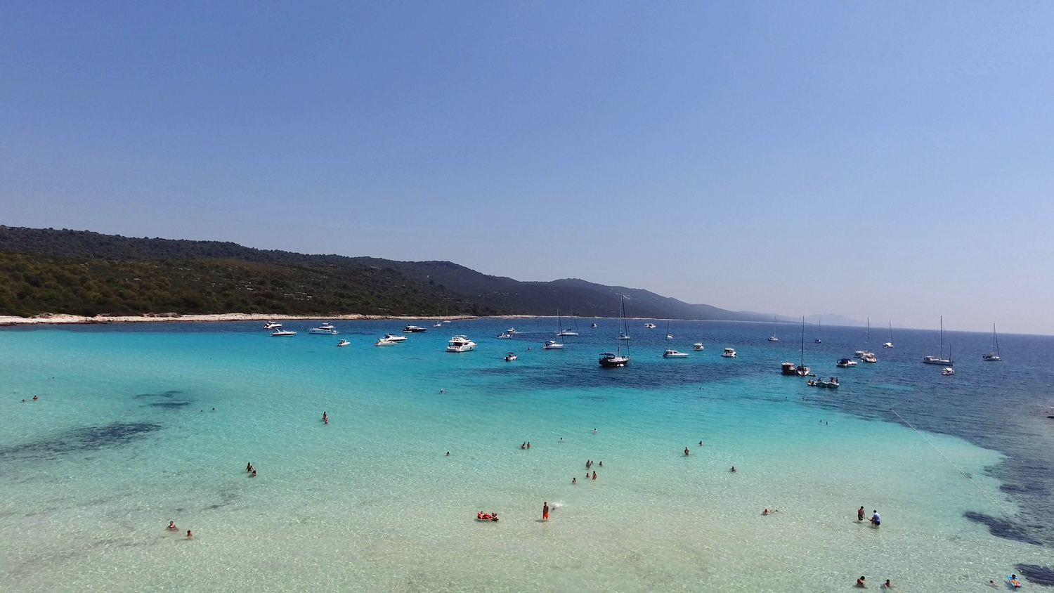 Sakarun beach shallow waters