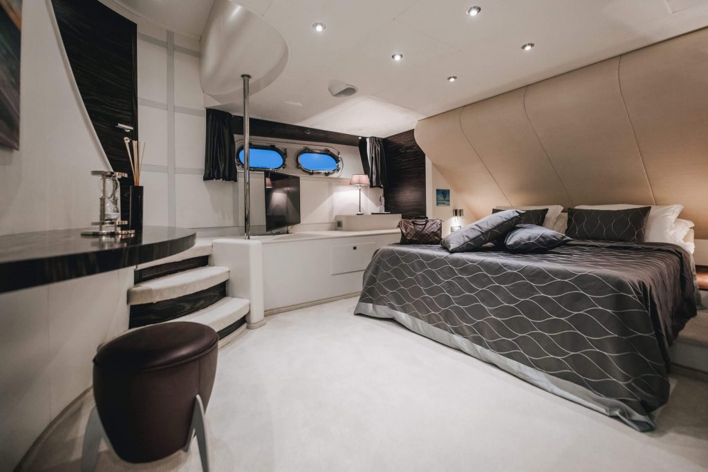 one blue yacht charter vip stateroom