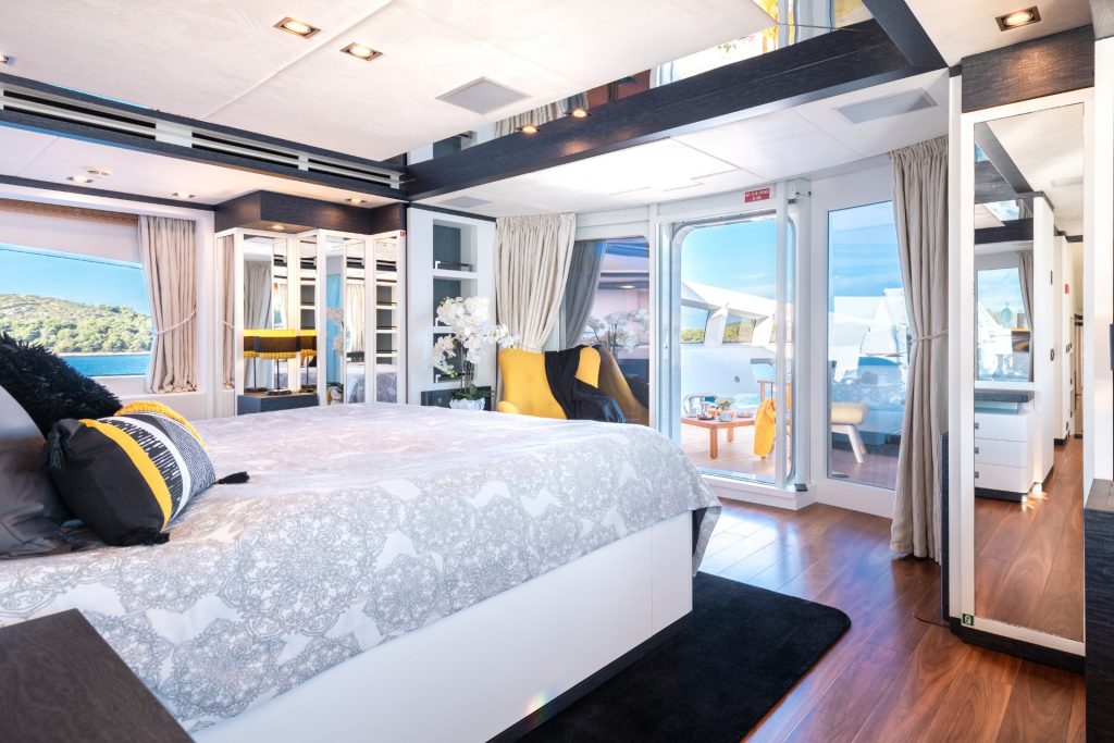 africa I yacht charter master bedroom view