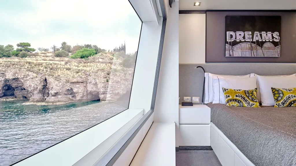 africa i yacht charter double cabin window