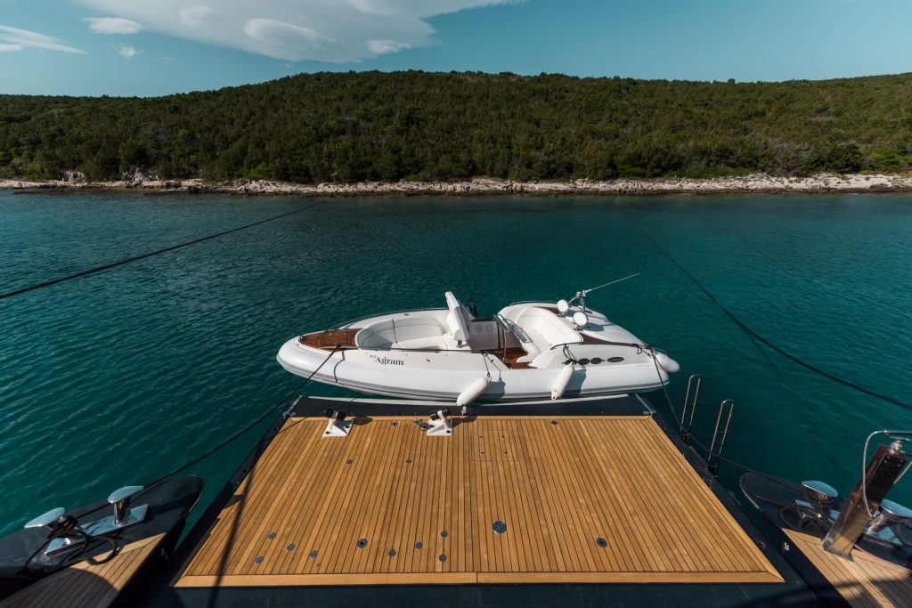 agram yacht charter swimming platform