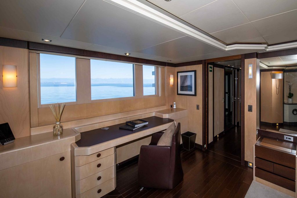 Alalya Yacht Charter main deck master suite office area