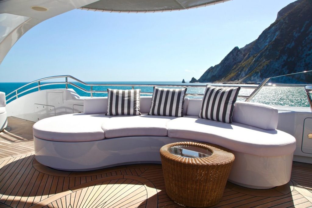 alalya yacht charter sundeck lounge area