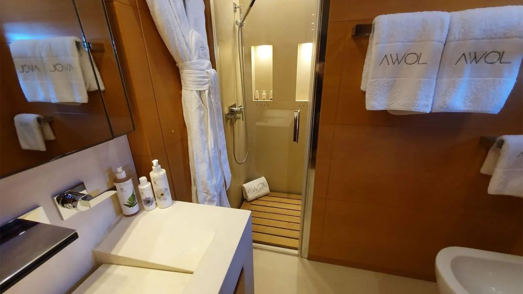 away yacht charter cabin en suite