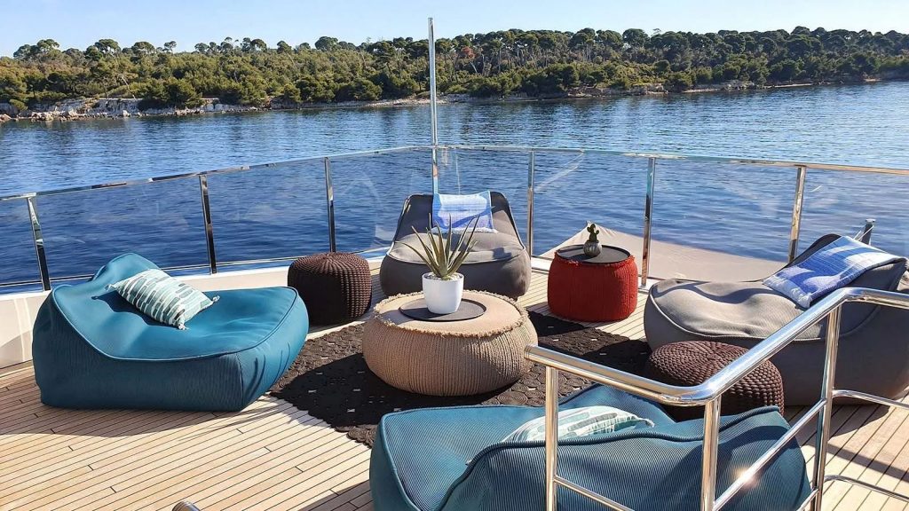 away yacht charter seating area results