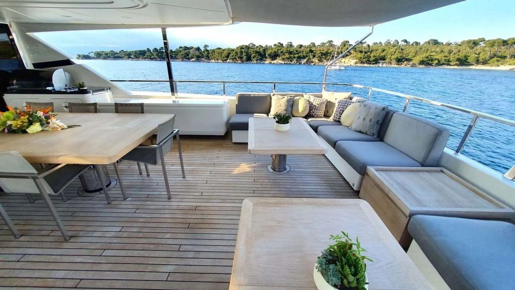 away yacht charter sundeck seating