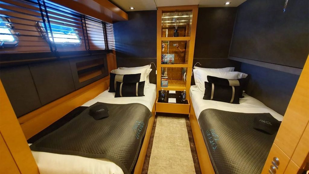 away yacht charter twin cabin view