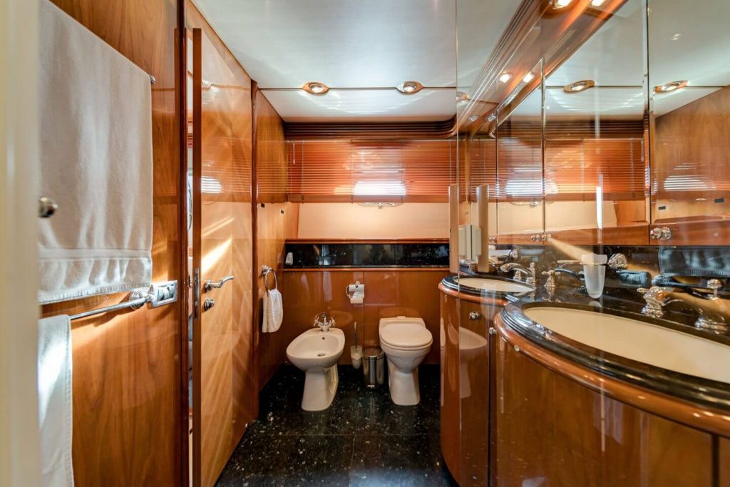 baby i yacht charter master cabin ensuite view