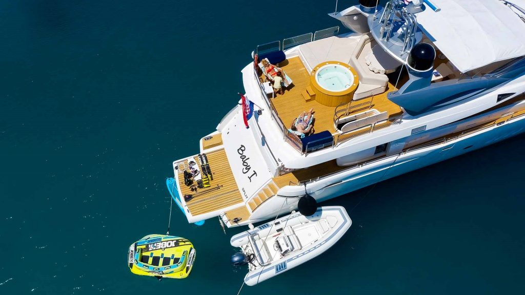 Baby I Yacht Charter swimming platform and sundeck