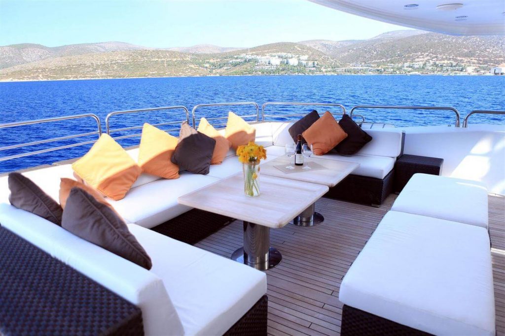 katariina i yacht charter upper aft deck view