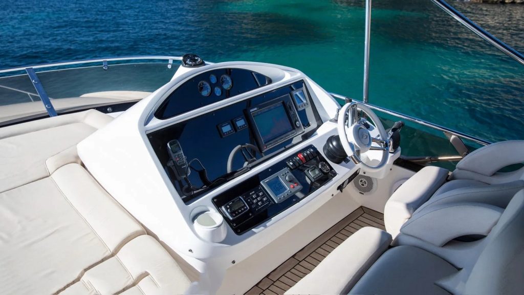 Cardano yacht charter helm area