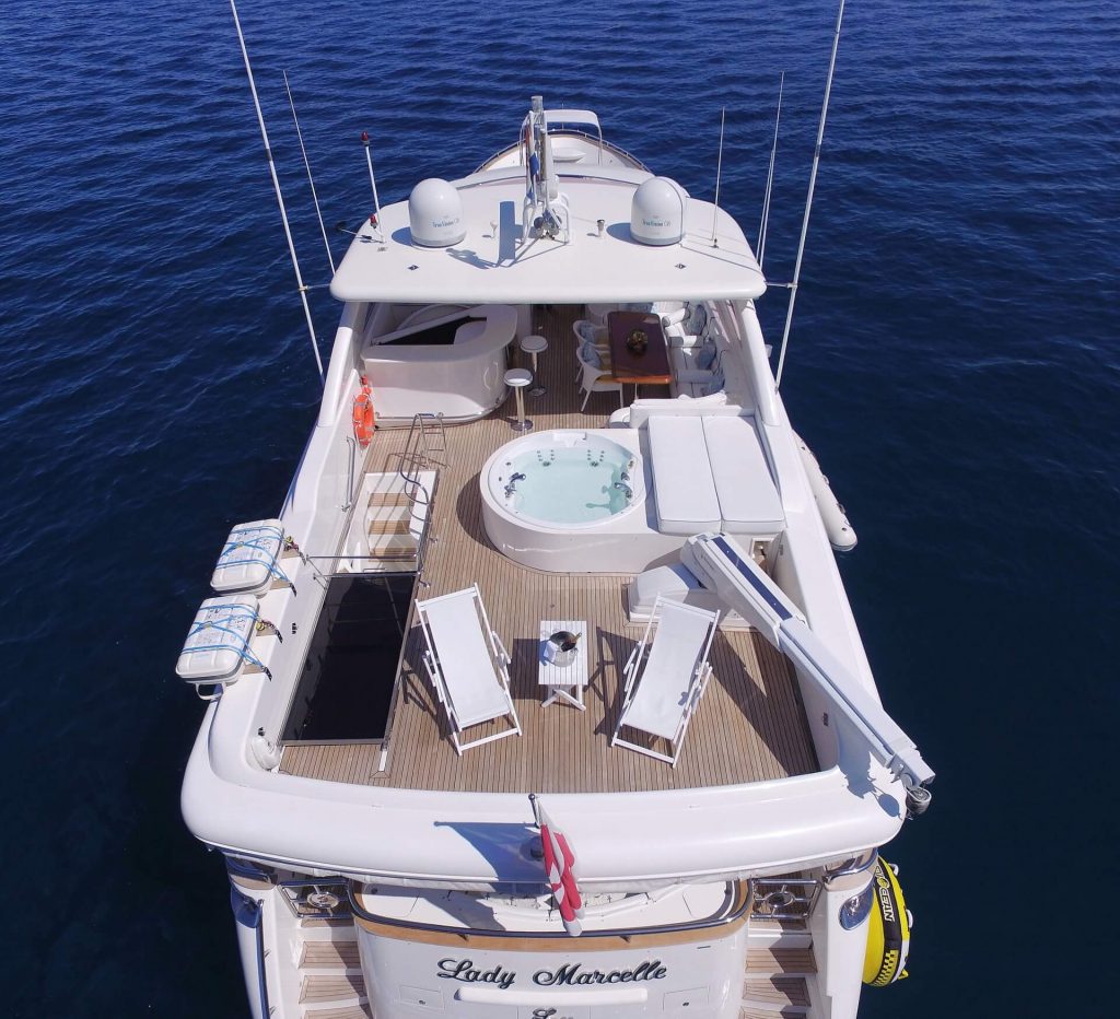 lady marcelle yacht charter view from above