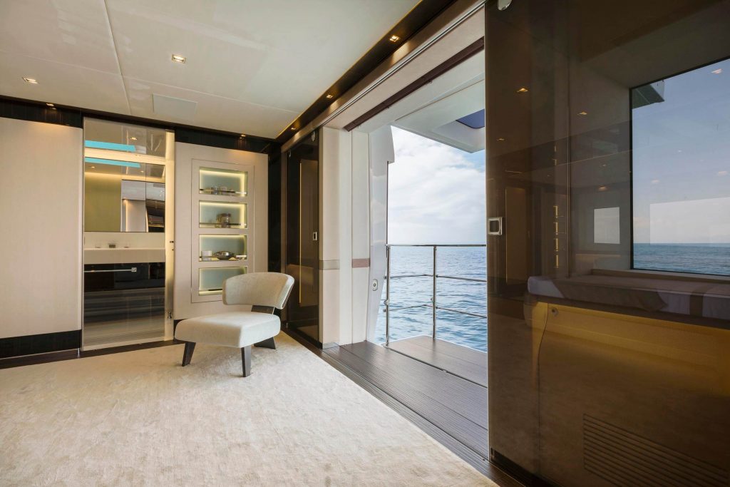 sanctuary yacht charter master suite private balcony