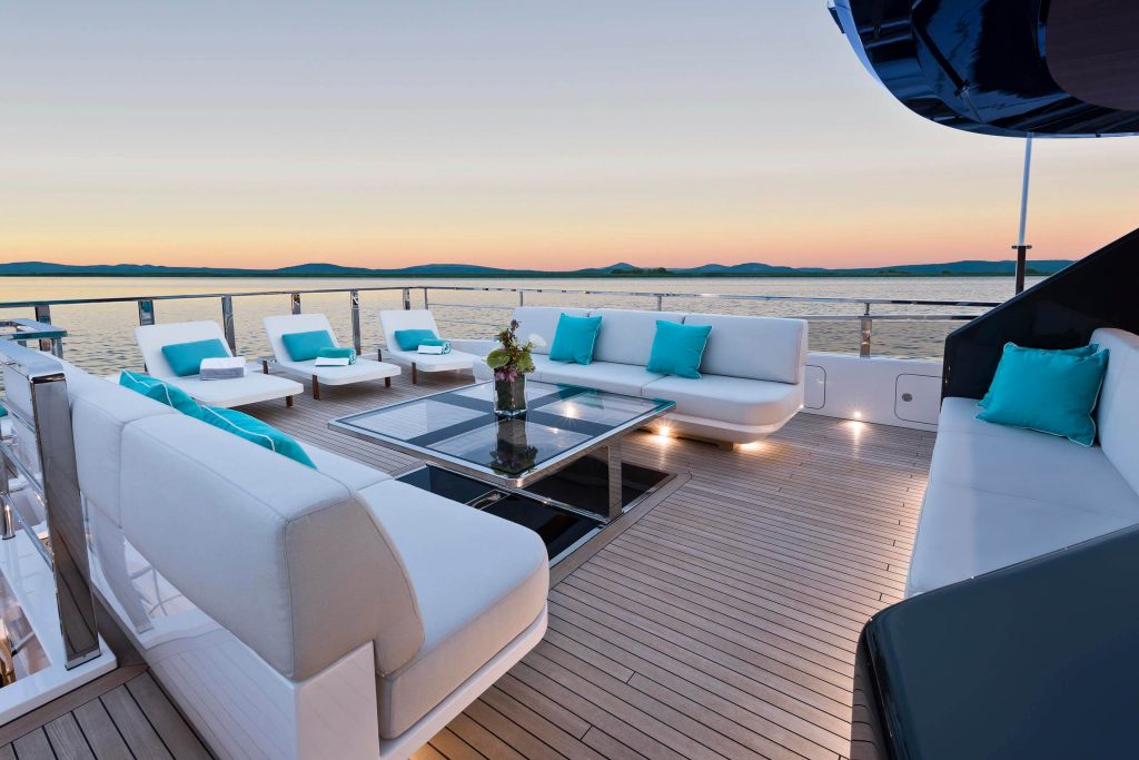 sanctuary yacht charter sundeck lounge