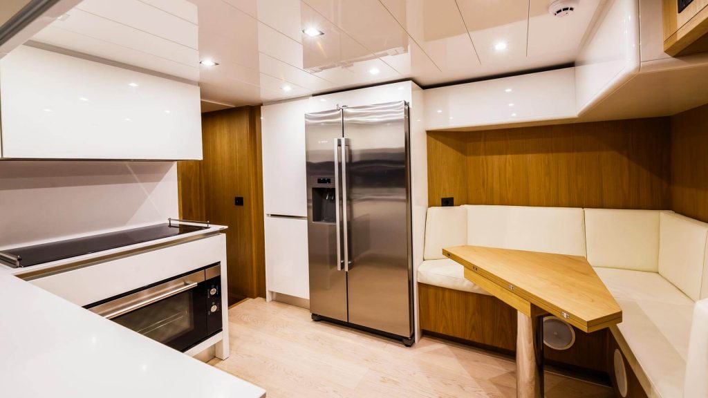 isotta yacht charter galley area