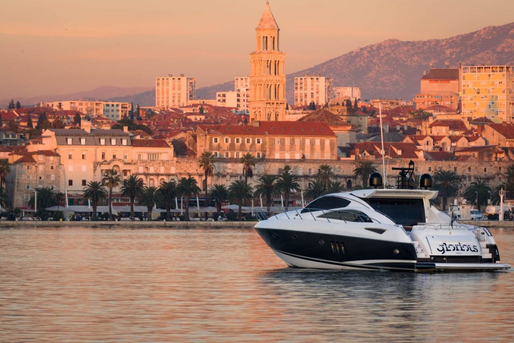 glorious yacht charter at sunset