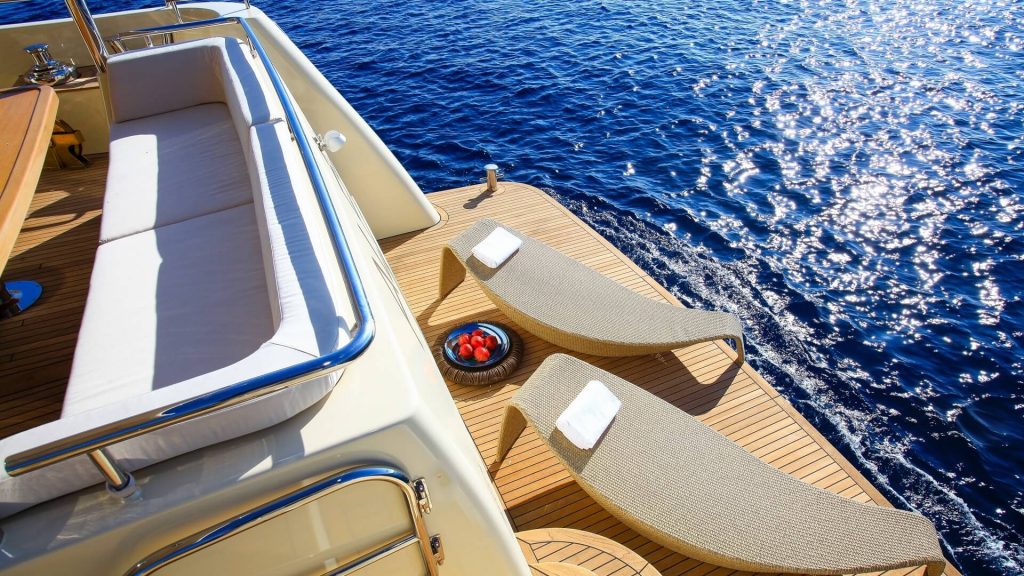 grace yacht charter sun loungers