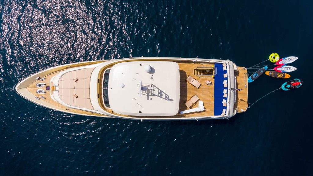 grace yacht charter top down view
