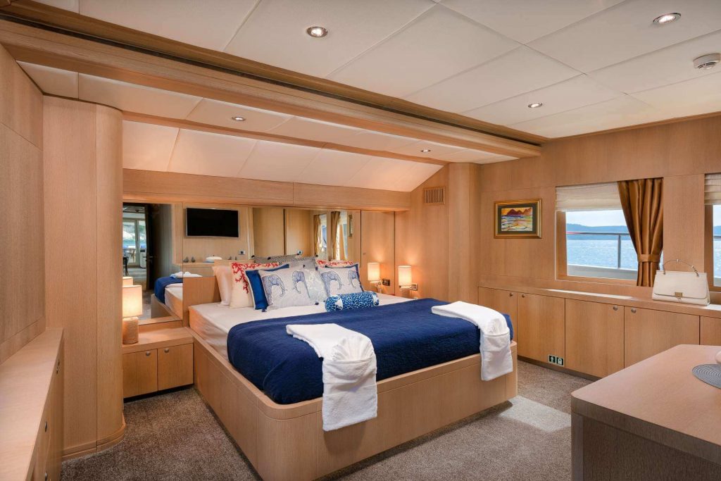 grace yacht charter master cabin overview