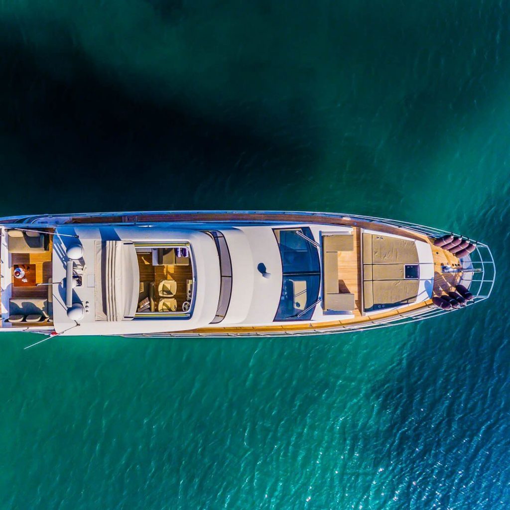 karat II yacht charter from above view