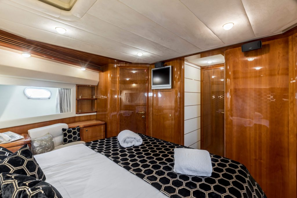 Miss katariina yacht charter vip stateroom tv