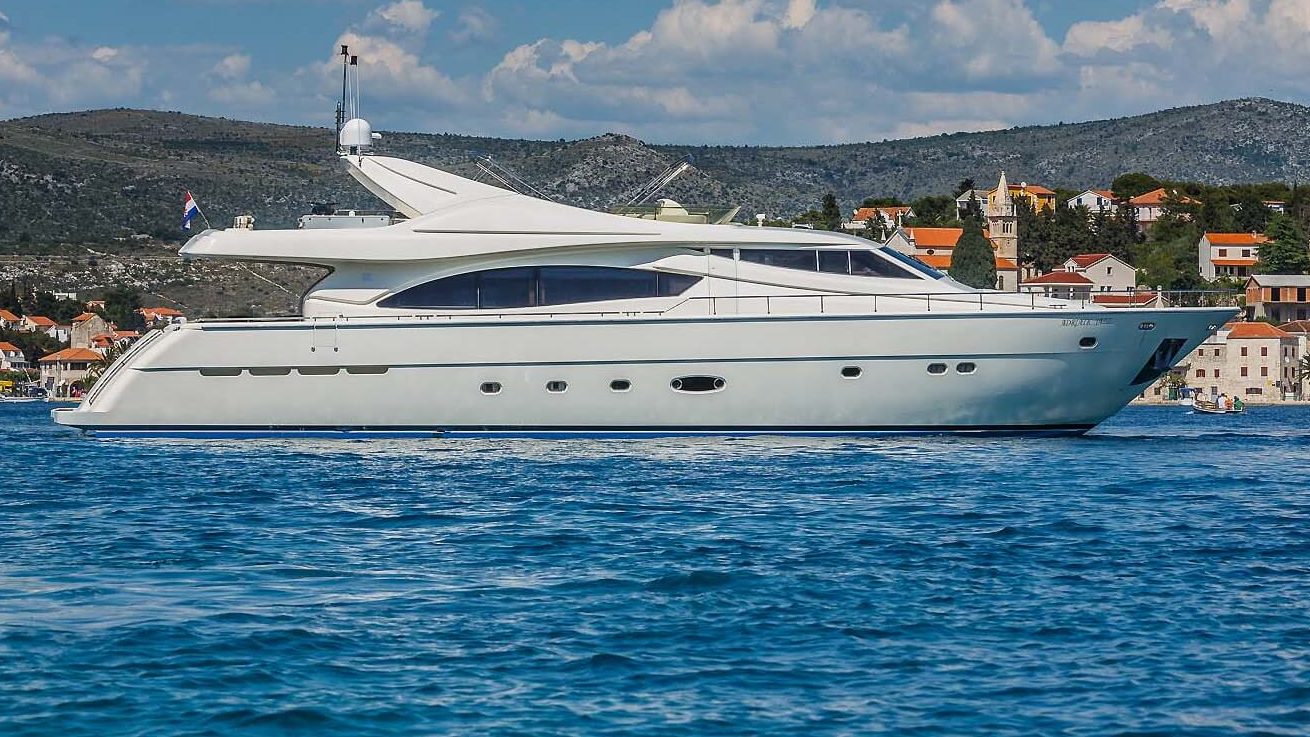 katariina yacht charter at anchor side view