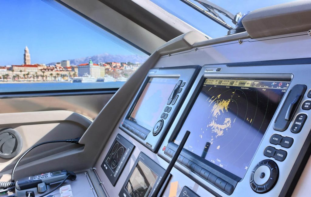 kimon yacht charter captain cockpit dashboard