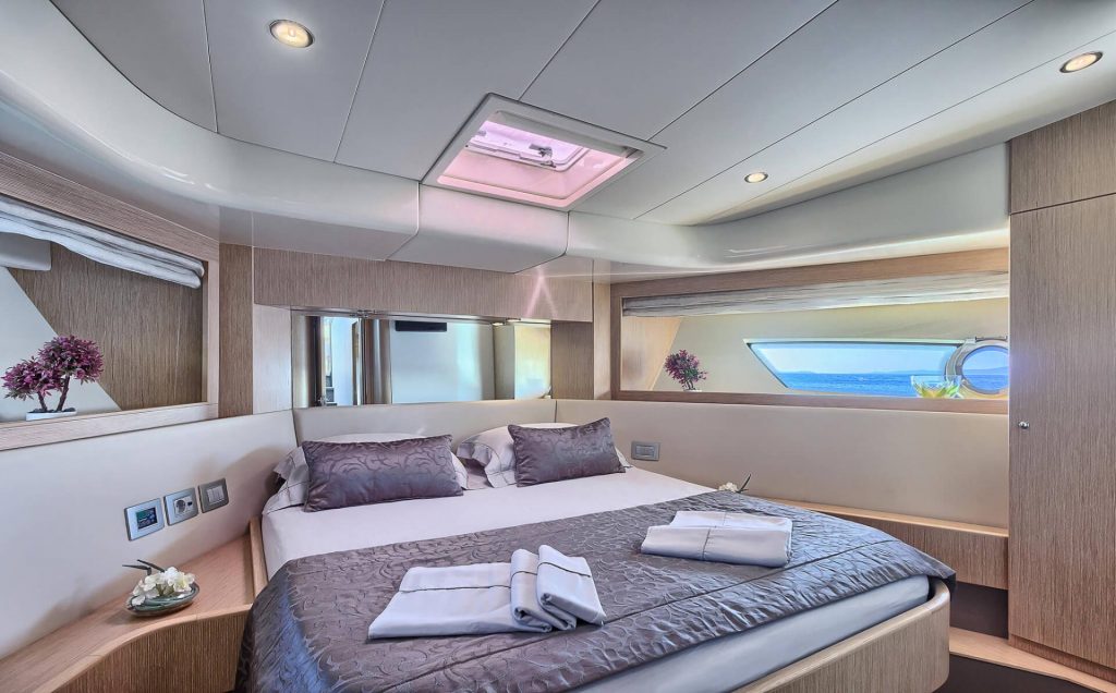 kimon yacht charter master double bedroom view