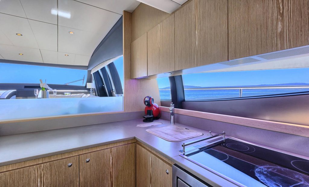 kimon yacht charter kitchen view