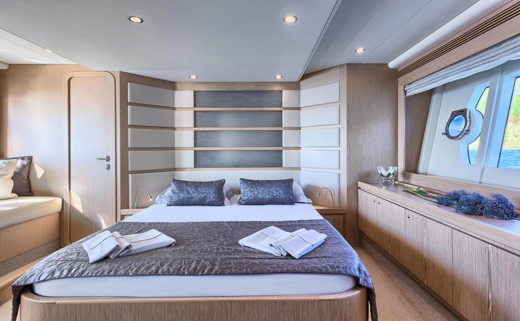 kimon yacht charter double bedroom view