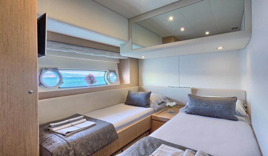 kimon yacht charter twin room overview