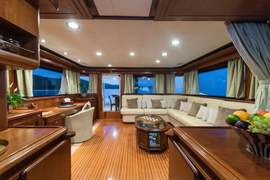 klobuk yacht charter upper deck salon