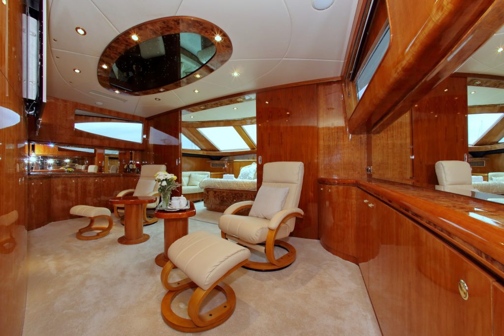 lady marcelle yacht charter main salon view