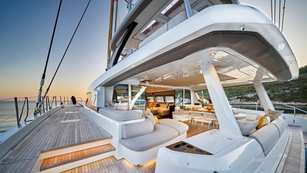 adriatic dragon catamaran yacht main deck view