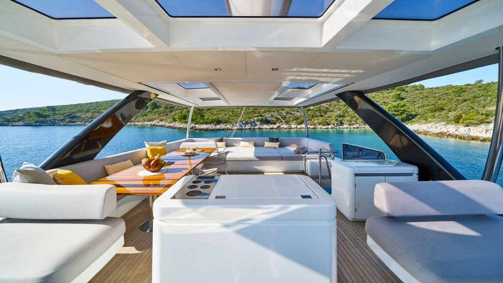 adriatic dragon catamaran yacht upper deck salon
