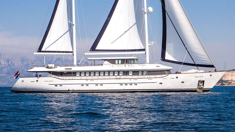 aiaxaia yacht charter side view