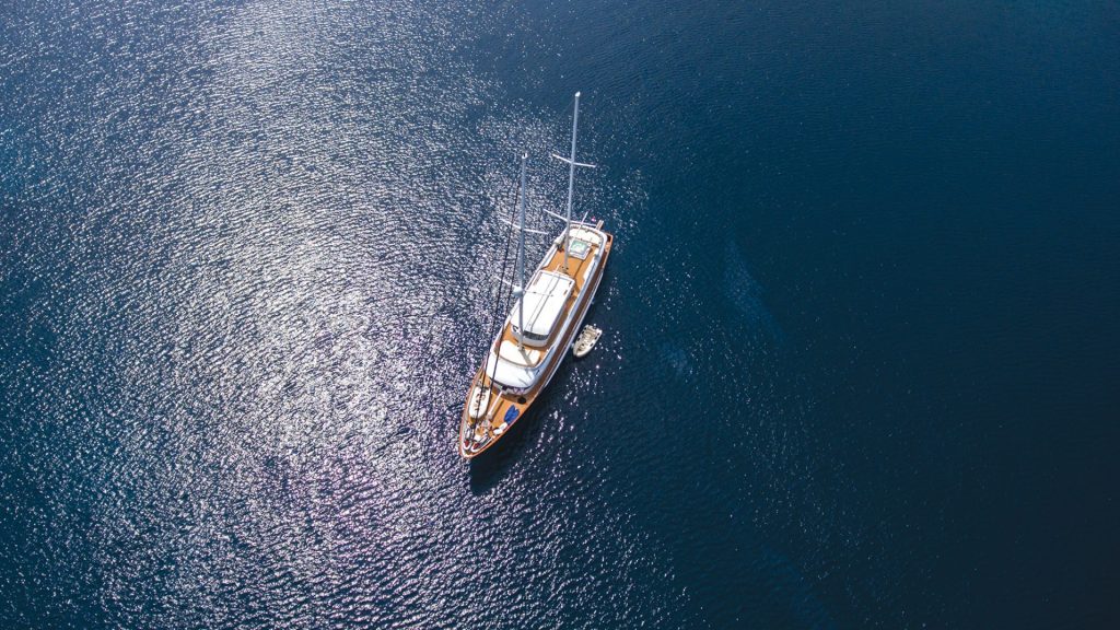 aiaxaia yacht charter view from above
