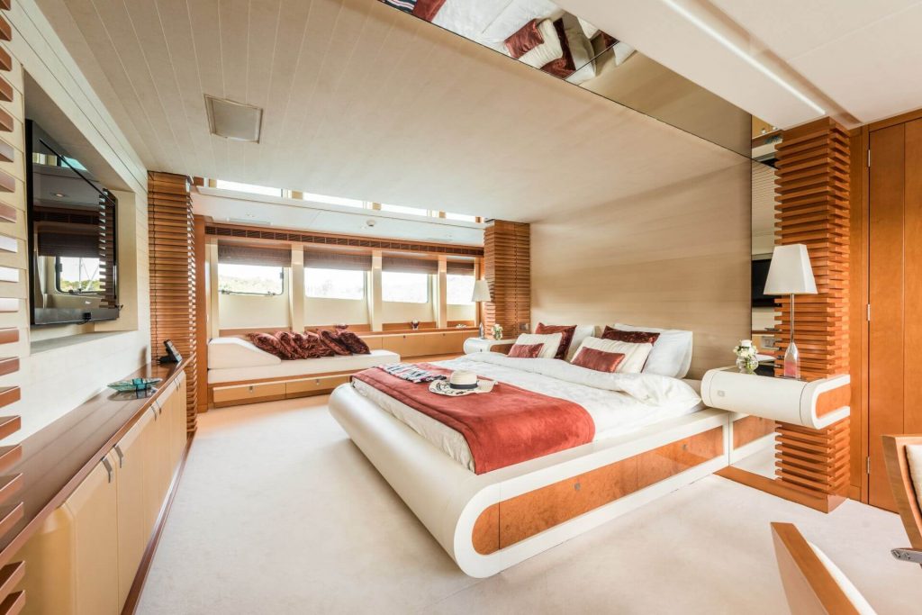 luxury agram yacht charter main bedroom