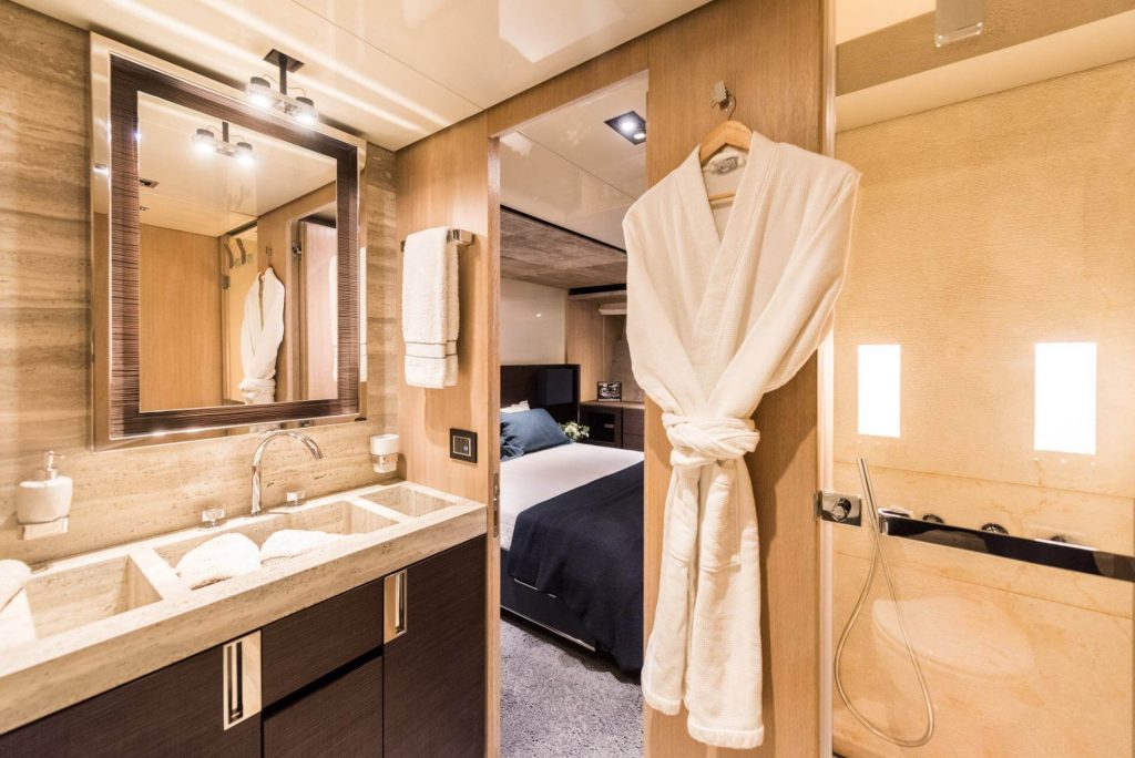 casa yacht charter bathroom