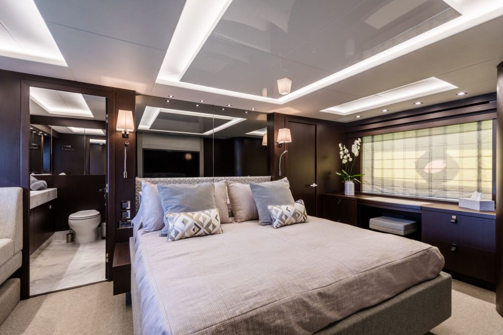 mowana yacht charter master bedroom view