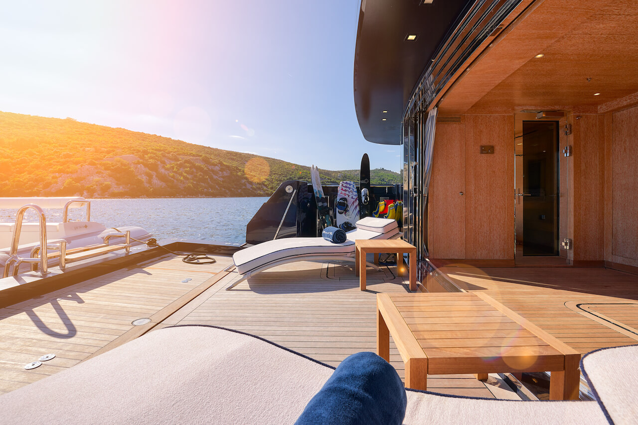 luxury reve d'or yacht charter deck view
