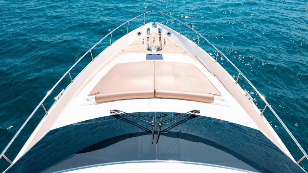 marino yacht charter foredeck sunbathing area