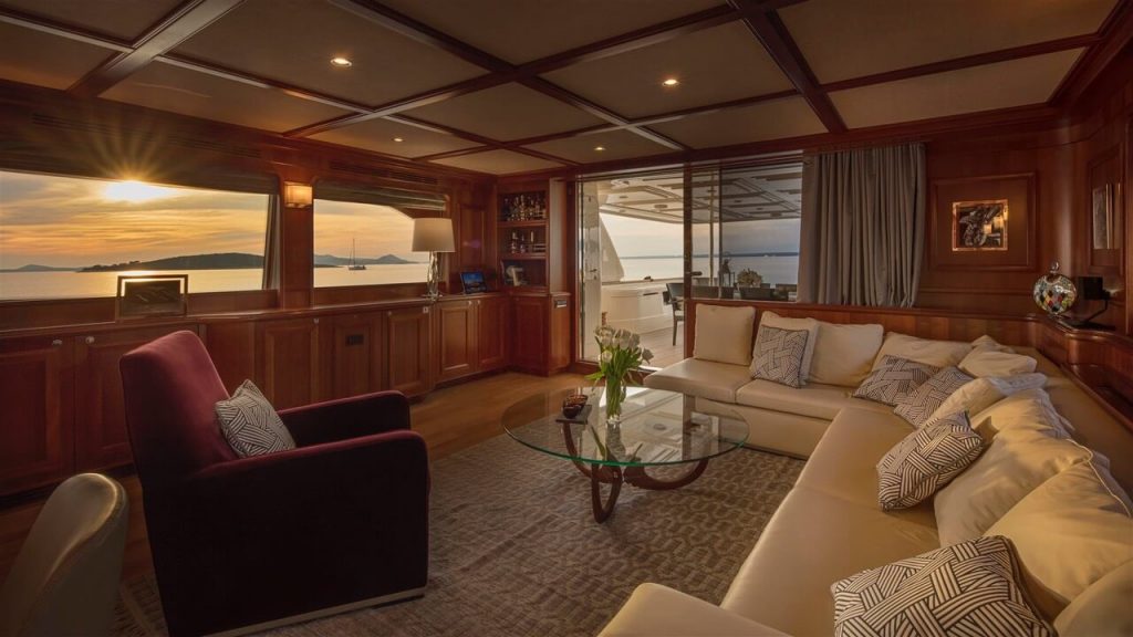 ena yacht charter main salon view