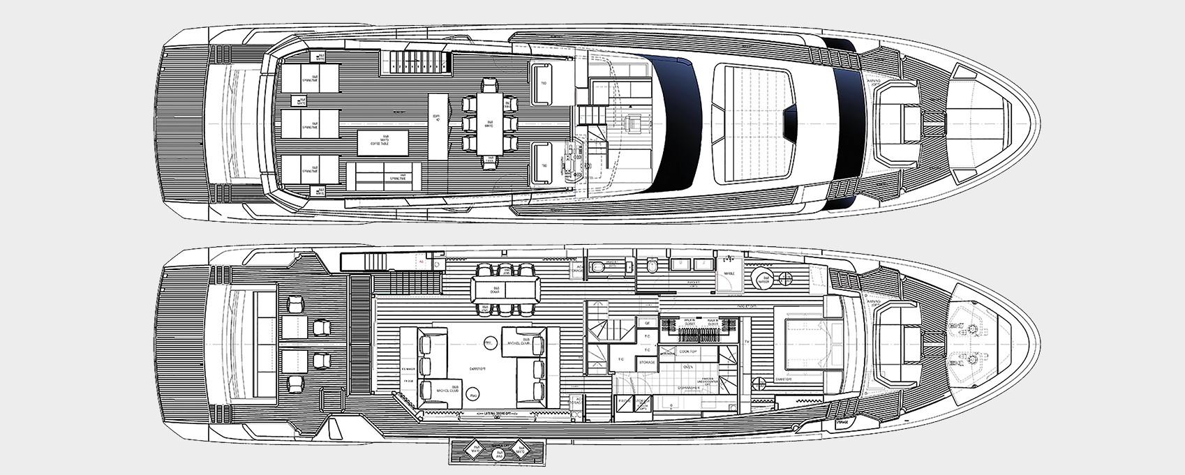 noor II yacht charter layout
