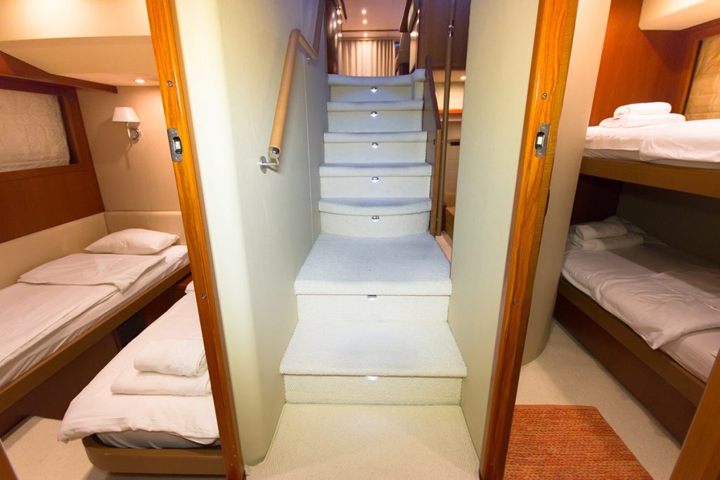 pamango yacht charter stairs to upper deck