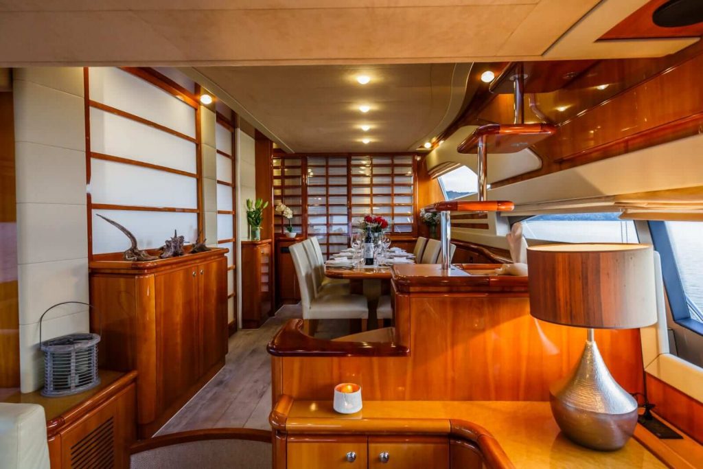 quo vadis yacht charter galley view