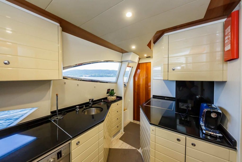 quo vadis yacht charter galley view