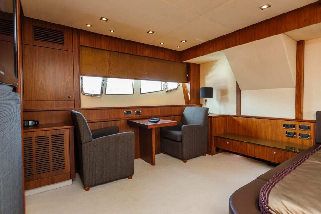 the best way yacht charter lounge area in the master bedroom