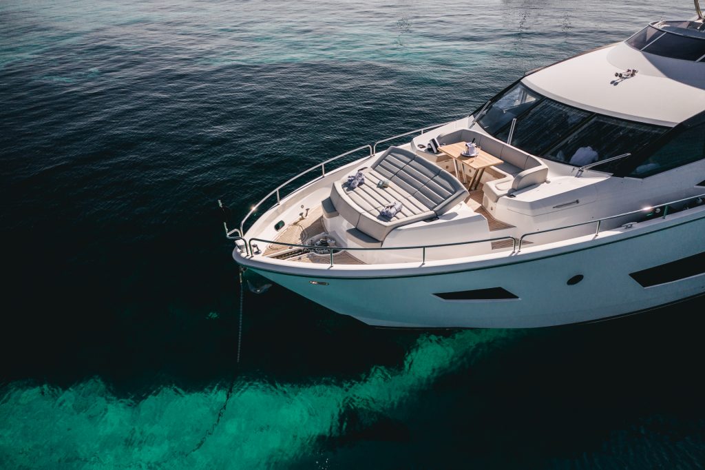 mowana yacht charter foredeck sunbathing area