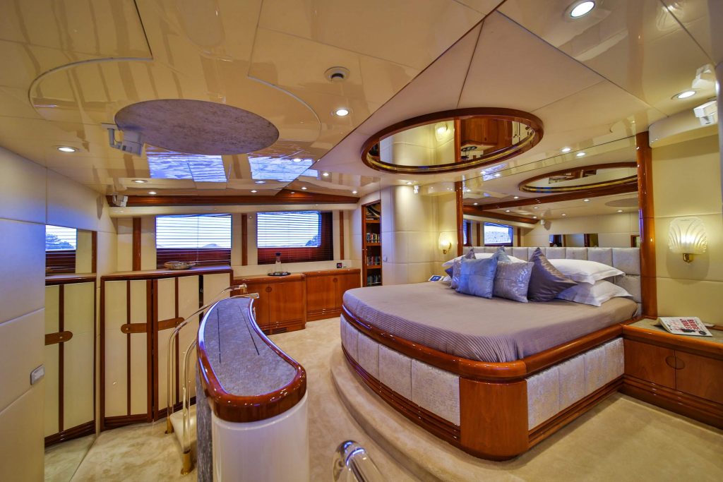 Novela yacht charter master suite area